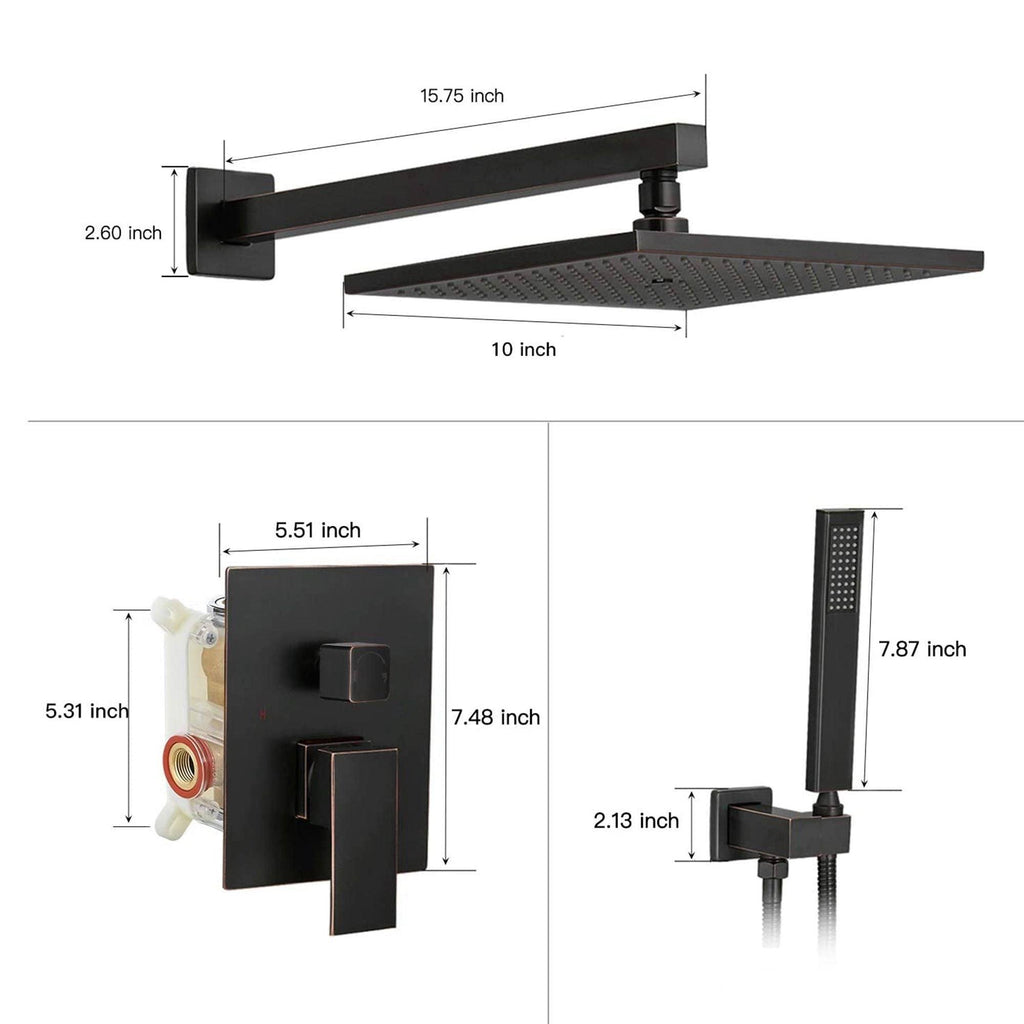 Oil Rubbed Bronze Complete Shower System with Rough-In Valve N342